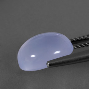 4.37캐럿 천연 라벤더 블루 칼세도니, 투명한, 11.2×9.1 mm, 투명/반투명