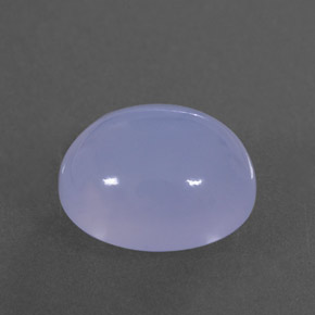 4.34캐럿 천연 라벤더 블루 칼세도니, 투명한, 11.2×9.1 mm, 투명/반투명