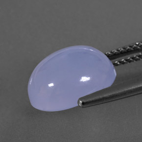 4.34캐럿 천연 라벤더 블루 칼세도니, 투명한, 11.2×9.1 mm, 투명/반투명