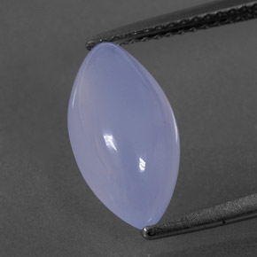 3.04캐럿 천연 라벤더 블루 칼세도니, 투명한, 13.6×7.3 mm, 투명/반투명