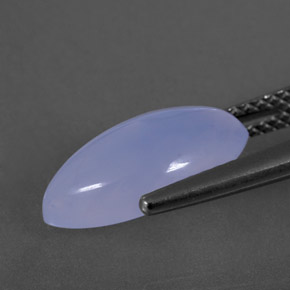 3.04캐럿 천연 라벤더 블루 칼세도니, 투명한, 13.6×7.3 mm, 투명/반투명