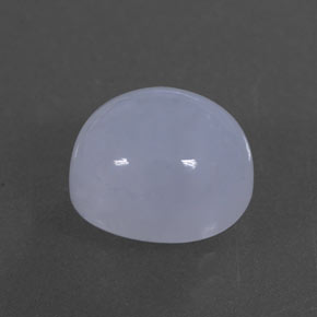 3.23캐럿 천연 라벤더 블루 칼세도니, 타원형 컷, 9.3×8.2 mm, 투명한