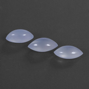 캐럿 천연 라벤더 블루 칼세도니 보석, 투명한, 12.6×6.4 mm, 투명/반투명