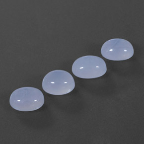 캐럿 천연 라벤더 블루 칼세도니 보석, 투명한, 10.4×8.1 mm, 투명/반투명