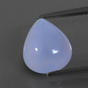 4.83캐럿 천연 라벤더 블루 칼세도니, 투명한, 12.2×10.2 mm, 투명/반투명