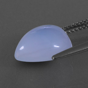 4.83캐럿 천연 라벤더 블루 칼세도니, 투명한, 12.2×10.2 mm, 투명/반투명