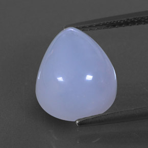 5.47캐럿 천연 라벤더 블루 칼세도니, 투명한, 12×9.8 mm, 투명/반투명