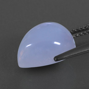 5.47캐럿 천연 라벤더 블루 칼세도니, 투명한, 12×9.8 mm, 투명/반투명