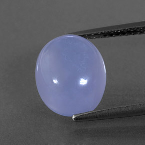 4.58캐럿 천연 라벤더 블루 칼세도니, 투명한, 11×9.1 mm, 투명/반투명