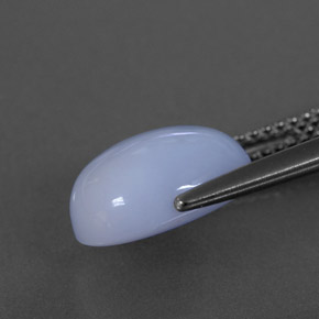 3.97캐럿 천연 라벤더 블루 칼세도니, 타원형 컷, 11.2×9.1 mm, 투명한