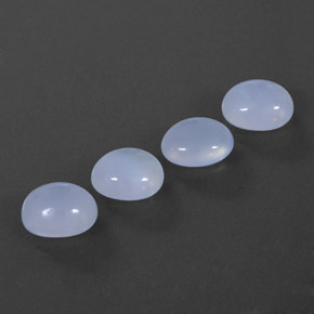 캐럿 천연 라벤더 블루 칼세도니 보석, 투명한, 10×8.2 mm, 투명/반투명