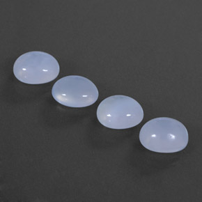 캐럿 천연 라벤더 블루 칼세도니 보석, 투명한, 10×8.2 mm, 투명/반투명