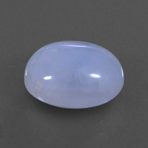 3.84캐럿 천연 라벤더 블루 칼세도니, 투명한, 11.1×8.8 mm, 투명/반투명