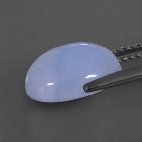 3.84캐럿 천연 라벤더 블루 칼세도니, 투명한, 11.1×8.8 mm, 투명/반투명