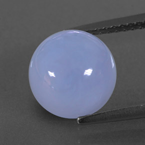3.78캐럿 천연 라벤더 블루 칼세도니, 투명한, 8.98 mm, 투명/반투명