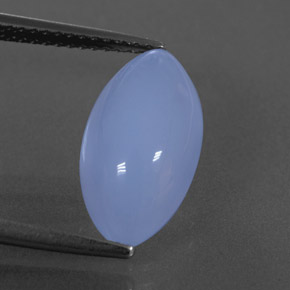 4.75캐럿 천연 라벤더 블루 칼세도니, 투명한, 14.9×8.3 mm, 투명/반투명