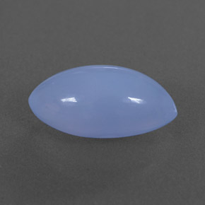 4.75캐럿 천연 라벤더 블루 칼세도니, 투명한, 14.9×8.3 mm, 투명/반투명