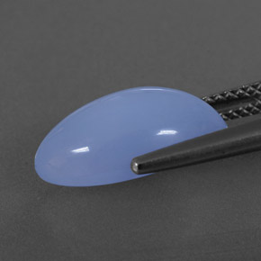 4.75캐럿 천연 라벤더 블루 칼세도니, 투명한, 14.9×8.3 mm, 투명/반투명