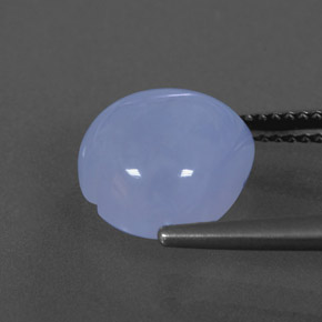 4.80캐럿 천연 라벤더 블루 칼세도니, 투명한, 11.1×11 mm, 투명/반투명