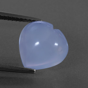 4.10캐럿 천연 자줏빛을 띤 파란색 칼세도니, 투명한, 11.1×11 mm, 투명/반투명