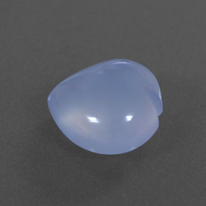 4.10캐럿 천연 자줏빛을 띤 파란색 칼세도니, 투명한, 11.1×11 mm, 투명/반투명
