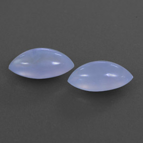 캐럿 천연 라벤더 블루 칼세도니 보석, 투명한, 11.1×5.8 mm, 투명/반투명