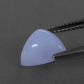 3.38캐럿 천연 라벤더 블루 칼세도니, 투명한, 10.1×9 mm, 투명/반투명