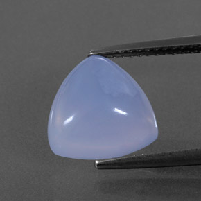 4.18캐럿 천연 라벤더 블루 칼세도니, 투명한, 10.9×10.8 mm, 투명/반투명