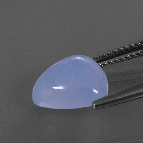 4.18캐럿 천연 라벤더 블루 칼세도니, 투명한, 10.9×10.8 mm, 투명/반투명