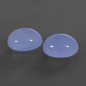 캐럿 천연 라벤더 블루 칼세도니 보석, 투명한, 11.9×9.8 mm, 투명/반투명