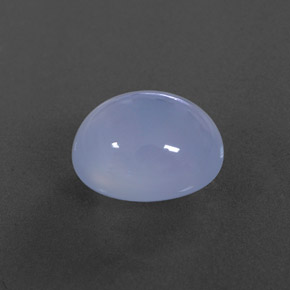 5.74캐럿 천연 라벤더 블루 칼세도니, 투명한, 12×10.1 mm, 투명/반투명