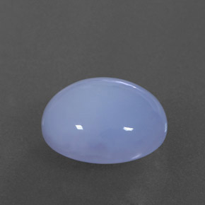 4.96캐럿 천연 라벤더 블루 칼세도니, 타원형 컷, 11.9×10 mm, 투명한