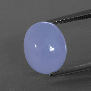 5.20캐럿 천연 라벤더 블루 칼세도니, 투명한, 10.8×8.8 mm, 투명/반투명