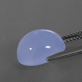 5.65캐럿 천연 라벤더 블루 칼세도니, 투명한, 11.5×10 mm, 투명/반투명