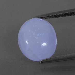4.14캐럿 천연 라벤더 블루 칼세도니, 투명한, 12×10 mm, 투명/반투명