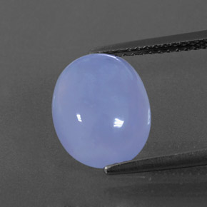 3.66캐럿 천연 라벤더 블루 칼세도니, 투명한, 11.4×9.1 mm, 투명/반투명