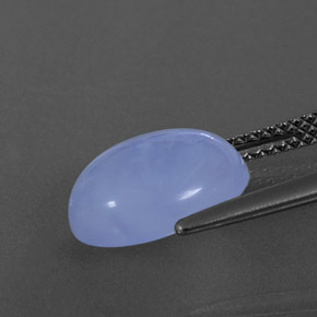 3.66캐럿 천연 라벤더 블루 칼세도니, 투명한, 11.4×9.1 mm, 투명/반투명