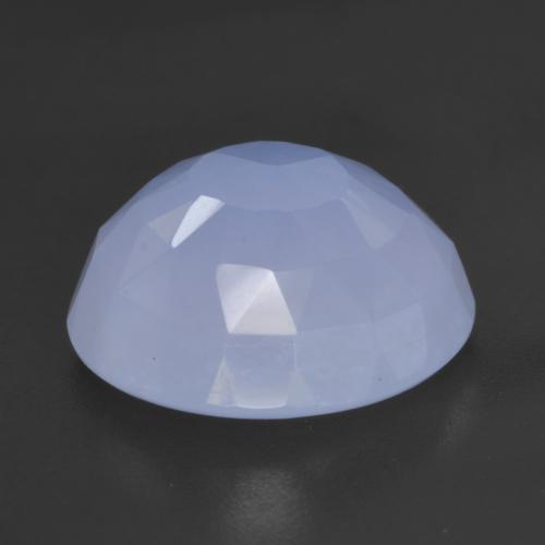 5.57캐럿 천연 바이올렛 블루 칼세도니, 라운드 컷, 12.02 mm, 투명한