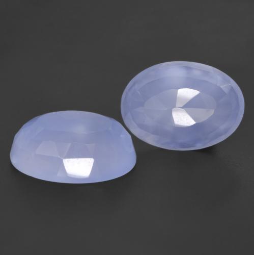 11.27캐럿 천연 바이올렛 블루 칼세도니 보석, 타원형 컷, 13.8×9.9 mm, 투명한