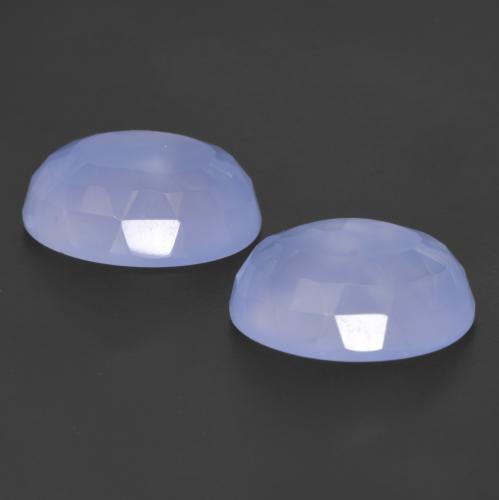 11.27캐럿 천연 바이올렛 블루 칼세도니 보석, 타원형 컷, 13.8×9.9 mm, 투명한
