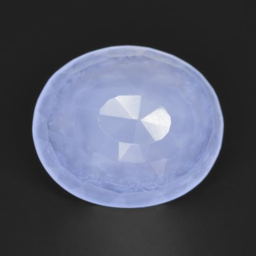 3.12캐럿 천연 바이올렛 블루 옥수, 타원형 컷, 투명한