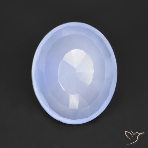 3.26캐럿 천연 하늘색 옥수, 타원형 컷, 투명한