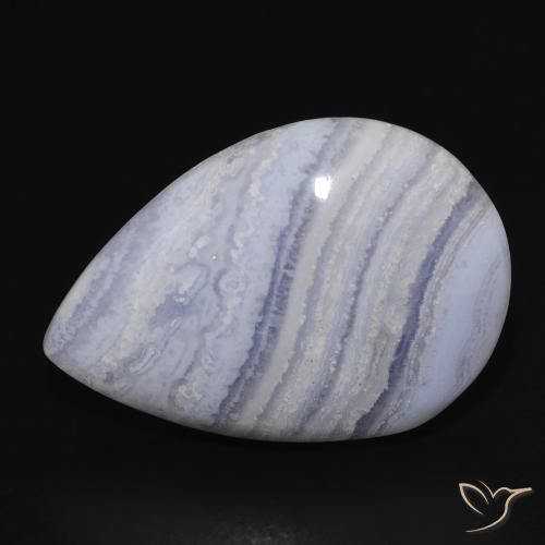 19.83ct 자연스러운 밝은 하늘색 옥수, 배 모양, 불투명체