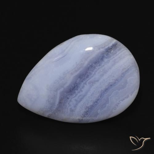 14.73ct 자연스러운 하늘색 옥수, 배 모양, 불투명체