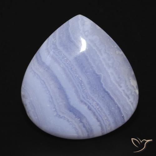 17.84ct 자연스러운 하늘색 옥수, 배 모양, 불투명체