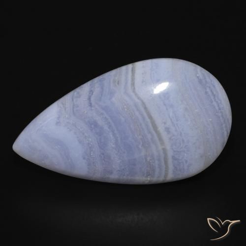17.74ct 자연스러운 바이올렛 블루 옥수, 배 모양, 불투명체