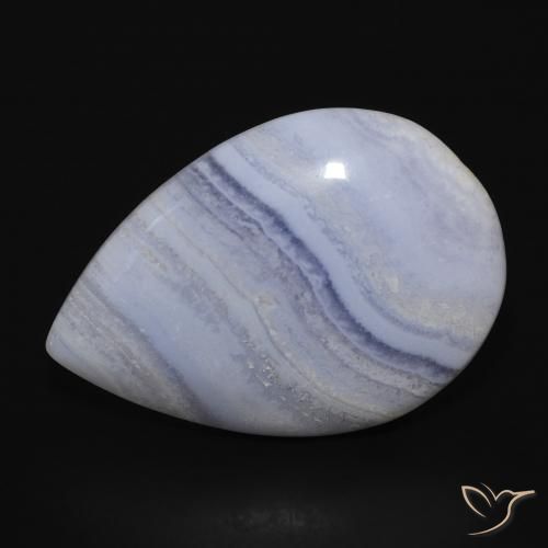 17.82ct 자연스러운 밝은 하늘색 옥수, 배 모양, 불투명체