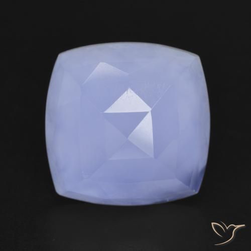 6.81ct 자연스러운 자줏빛을 띤 파란색 옥수, 방석, 투명한
