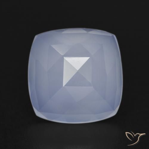 6.36ct 자연스러운 라이트 퍼플리쉬 블루 옥수, 방석, 투명한