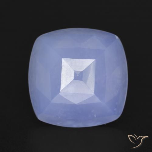 6.63ct 자연스러운 자줏빛을 띤 파란색 옥수, 방석, 투명한
